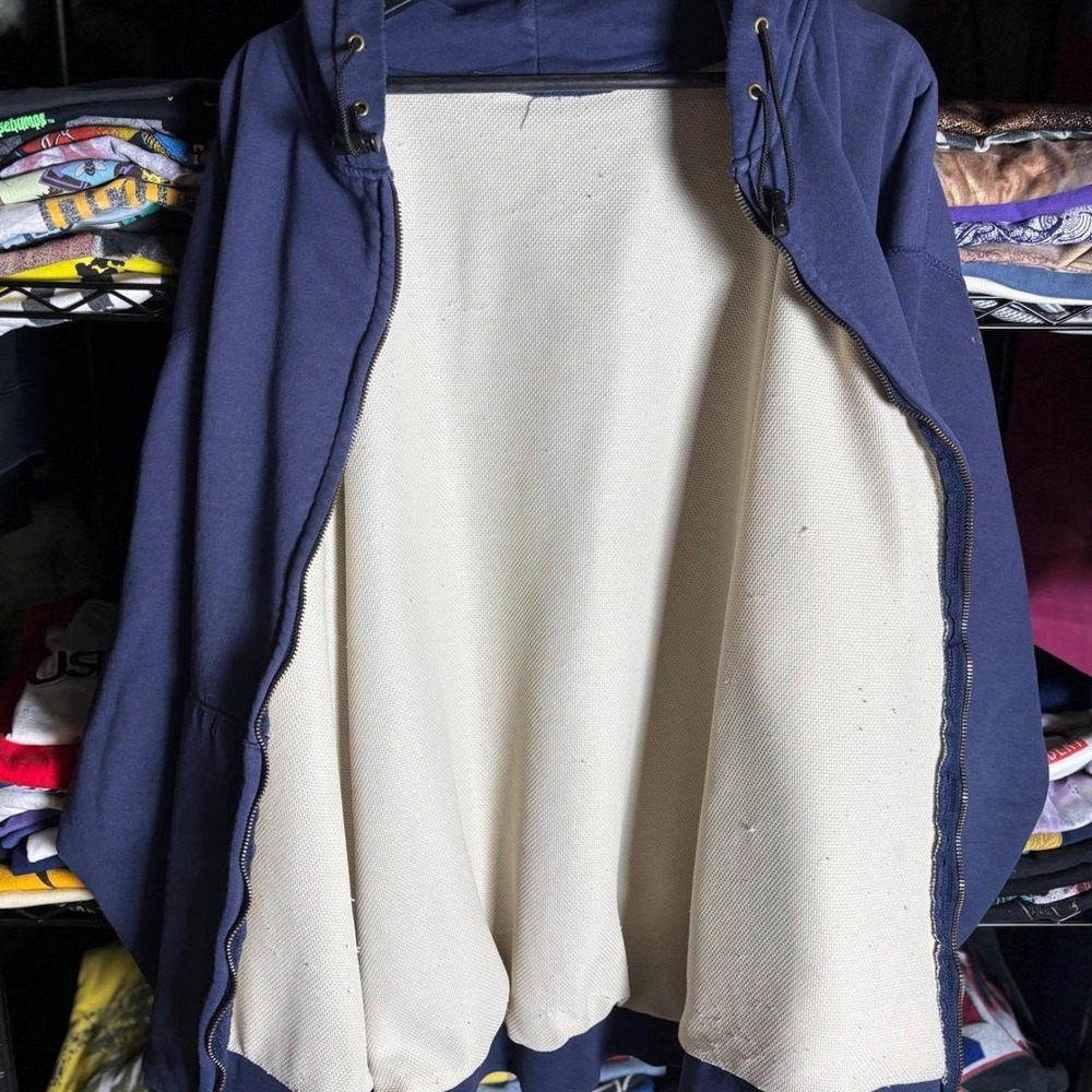 Vintage 90s Carhartt K129 Thermal Lined Zip Up Hoodie Sz XXL - Picture 2 of 7